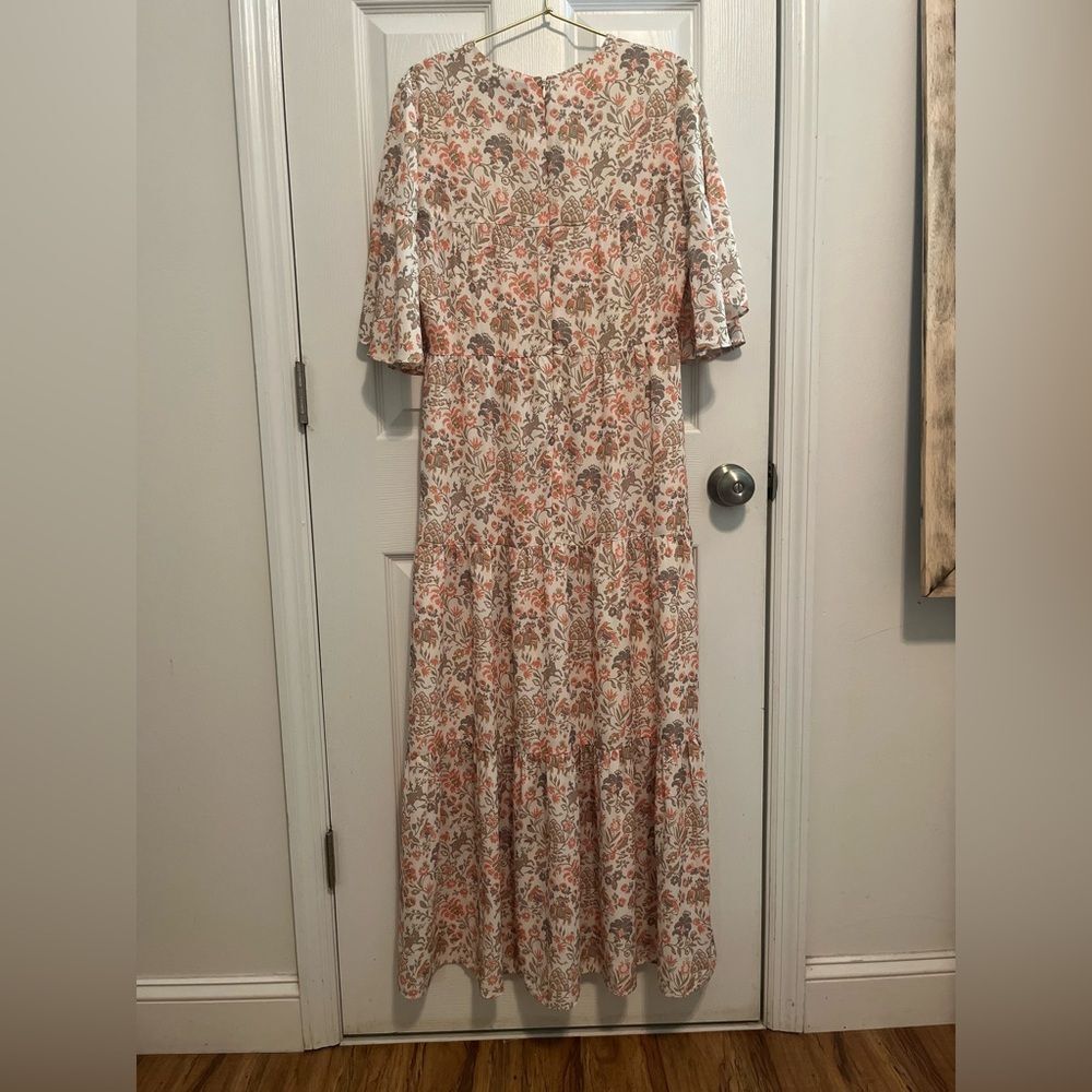 Tuckernuck The Ginger Floral Short Flutter Sleeves Maxi Dress NWOT - Picture 8 of 10